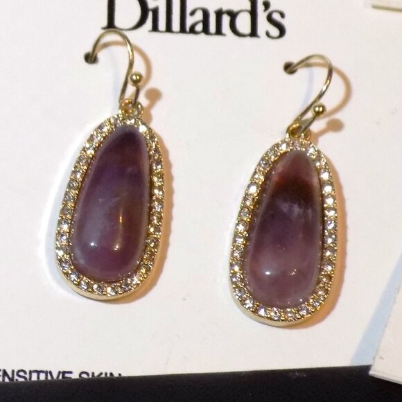 Lot of 7 New Pairs Dillard's Earrings Bundle.  Sterling Earwires, Genuine Stone - Picture 2 of 11